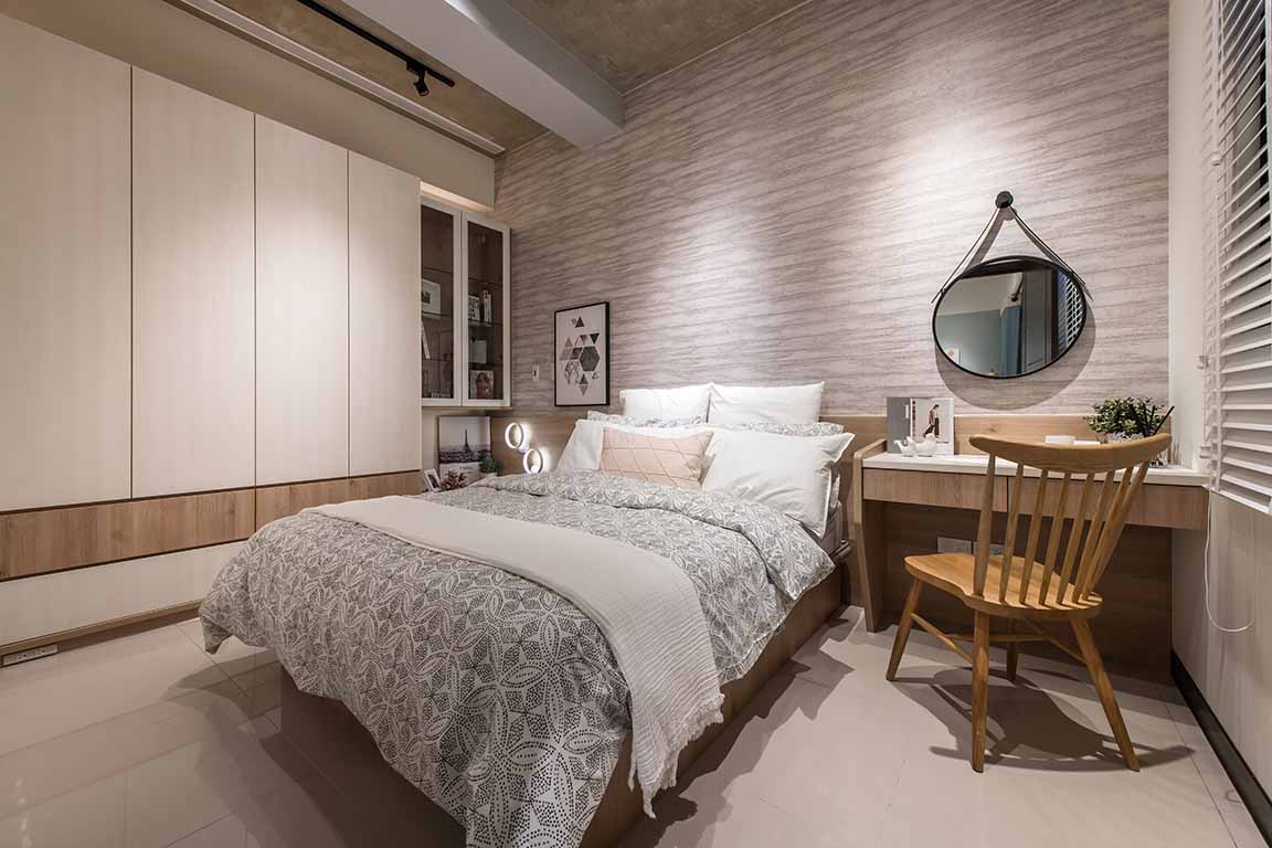 利用毛線織物或地毯打造北歐風臥室