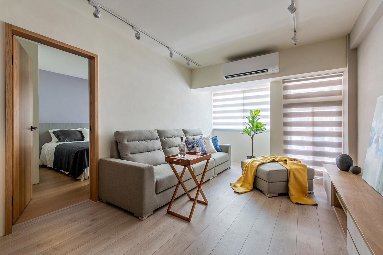 北歐風格設計 搭配木地板與白色簡約牆面